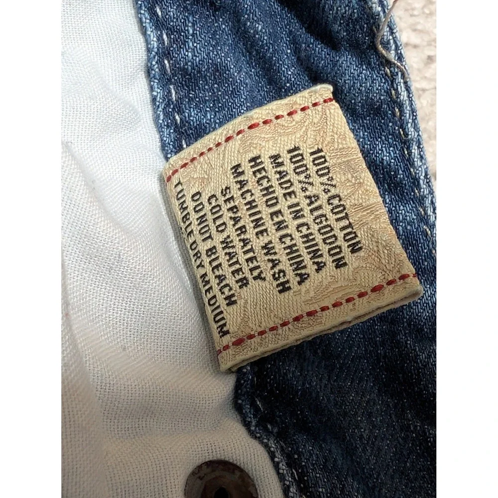 BKE Denim Shorts Women 30 Blue Hannah Capri Long Distressed Vintage Y2K Cotton